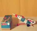 Friction Powered Nike im Atomic Age Design - Weltall-Spielzeug-Rakete fr Jungs