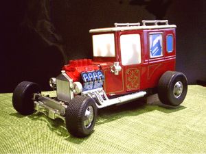 Oldtimer Taxi Blechspielzeug von ALPS - batteriebetriebener Spielzeug-Spa fr die Kleinen