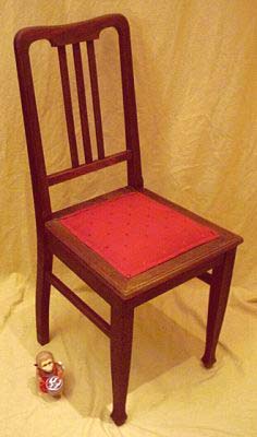 Jugendstil-Stuhl mit gepolsteter Sitzflche - ideal frs Esszimmer