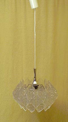Hngelampe aus Plexiglas von ME LEUCHTEN - glitzerndes Atomic / Space Age Design