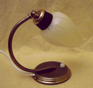 Nachttischlampe mit Glasschirm - die klassische Ttenlampe in klein