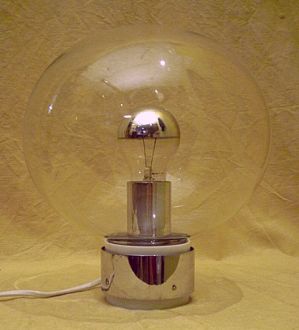 Bubble-Tischlampe mit kopfverspiegelter Glhlampe