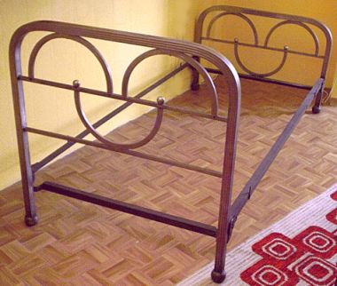 Art Deco Bett als Chaiselongue, Recamiere, Sofa, Couch, Diwan, Ottomane, Kanapee, Daybed