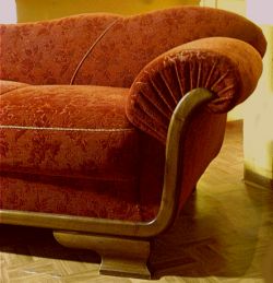 Art Deco Couch mit Federkern