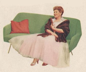 Schalensessel-Sofa in PHILIPS Werbung von 1958