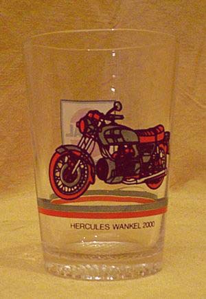HERCULES Wankel 2000 Motorrad für FANAL Werbeglas