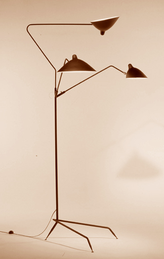 Serie Noir Stehleuchte der 50er Jahre - perfektes Mid Century Design Serie Noir Stehleuchte der 50er Jahre - perfektes Mid Century Design